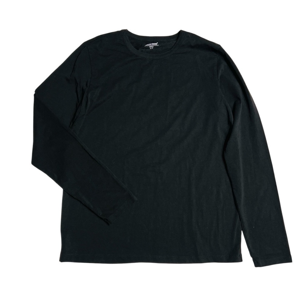 Black Long Sleeve Crew Neck‎ Minimalist Tee Shirt